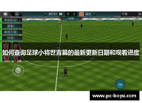 如何查询足球小将世青篇的最新更新日期和观看进度